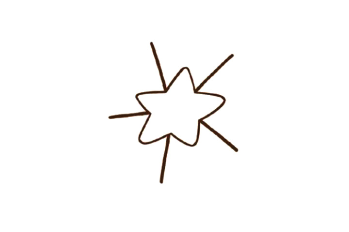 简单漂亮的雪花简笔画画法步骤-图3