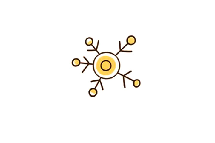 多种漂亮雪花简笔画图片-图1