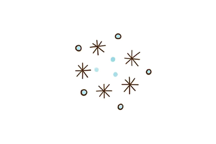 多种漂亮雪花简笔画图片-图5