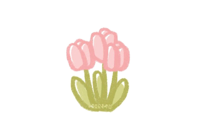 春天的花郁金香的简笔画画法步骤-图3