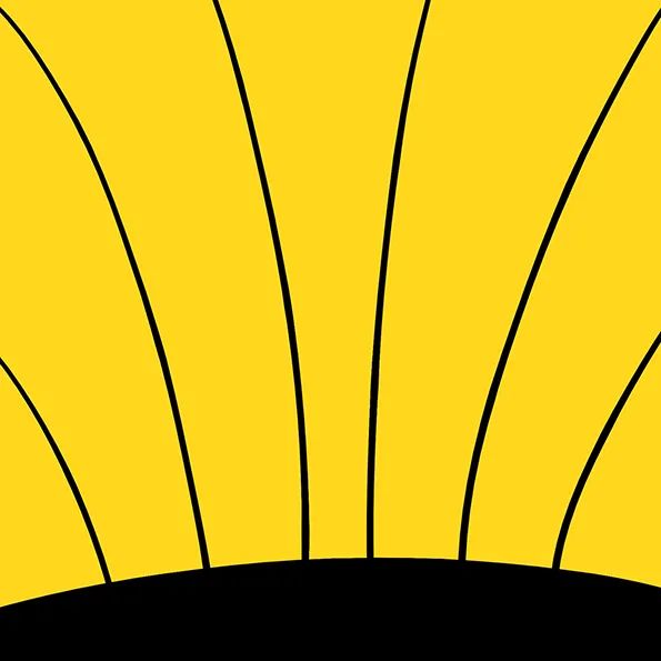 步骤1：首先我们在正方形黄色卡纸上画出黑色图案。