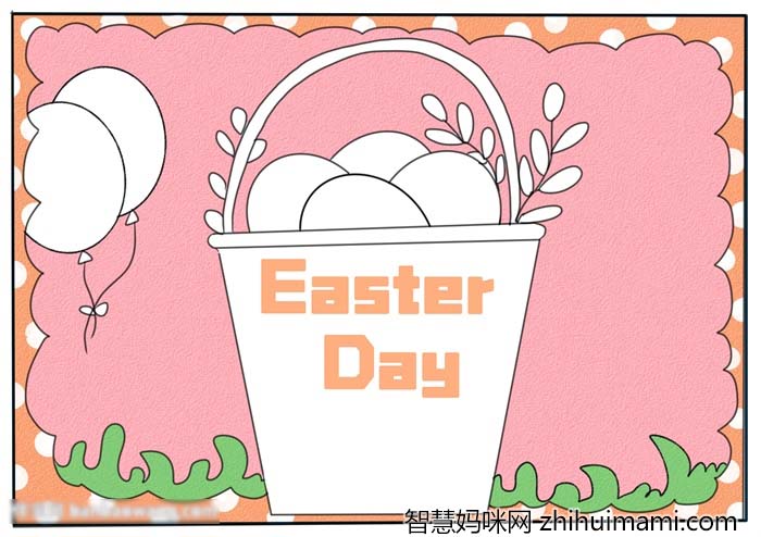 复活节手抄报英语版简单好画-图3