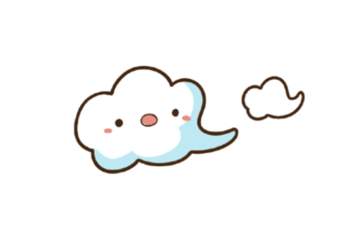 一组可爱的云简笔画图片