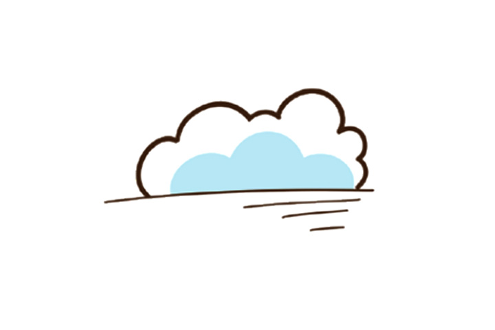 一组可爱的云简笔画图片-图5