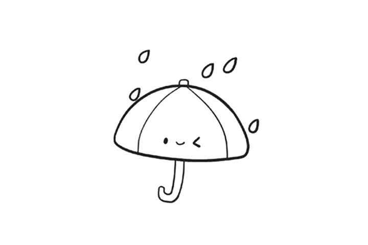 天气简笔画 下雨怎么画-图4