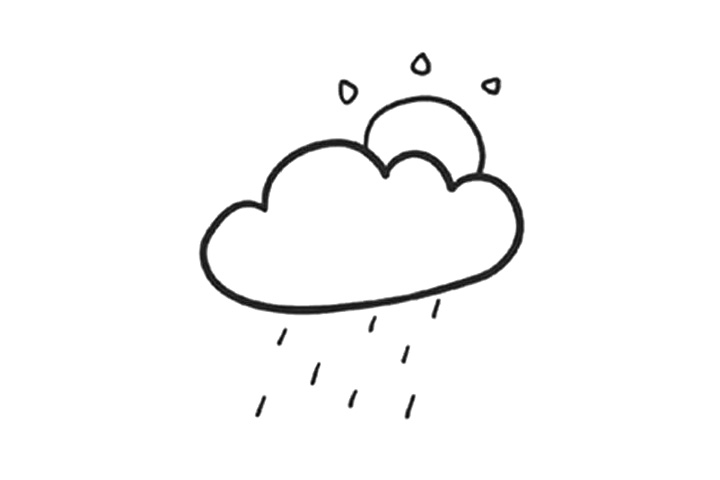 天气简笔画 雨天怎么画-图3