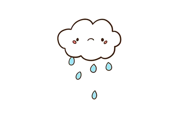 一组表示下雨的天气简笔画图片-图6