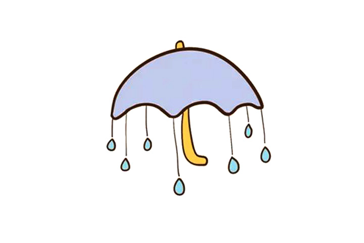 一组表示下雨的天气简笔画图片-图5