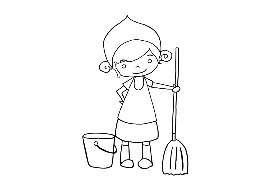 劳动节简笔画 劳动打扫人物怎么画