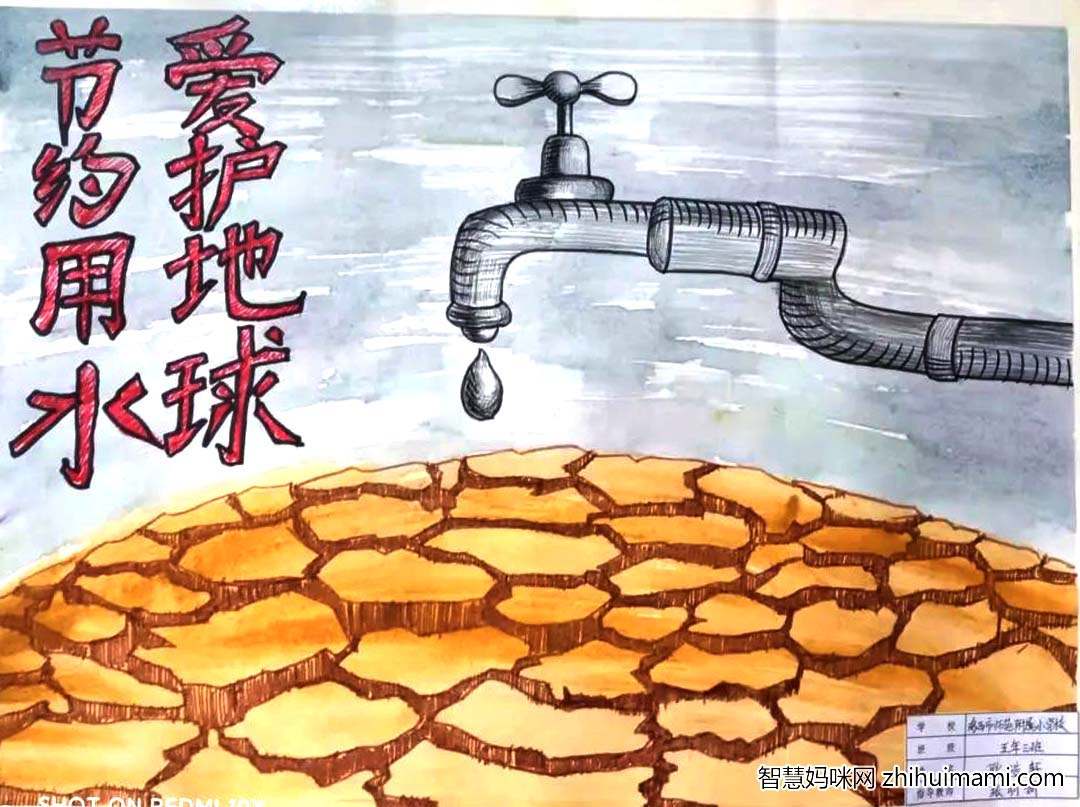 6张非常漂亮的节约用水宣传绘画-图3