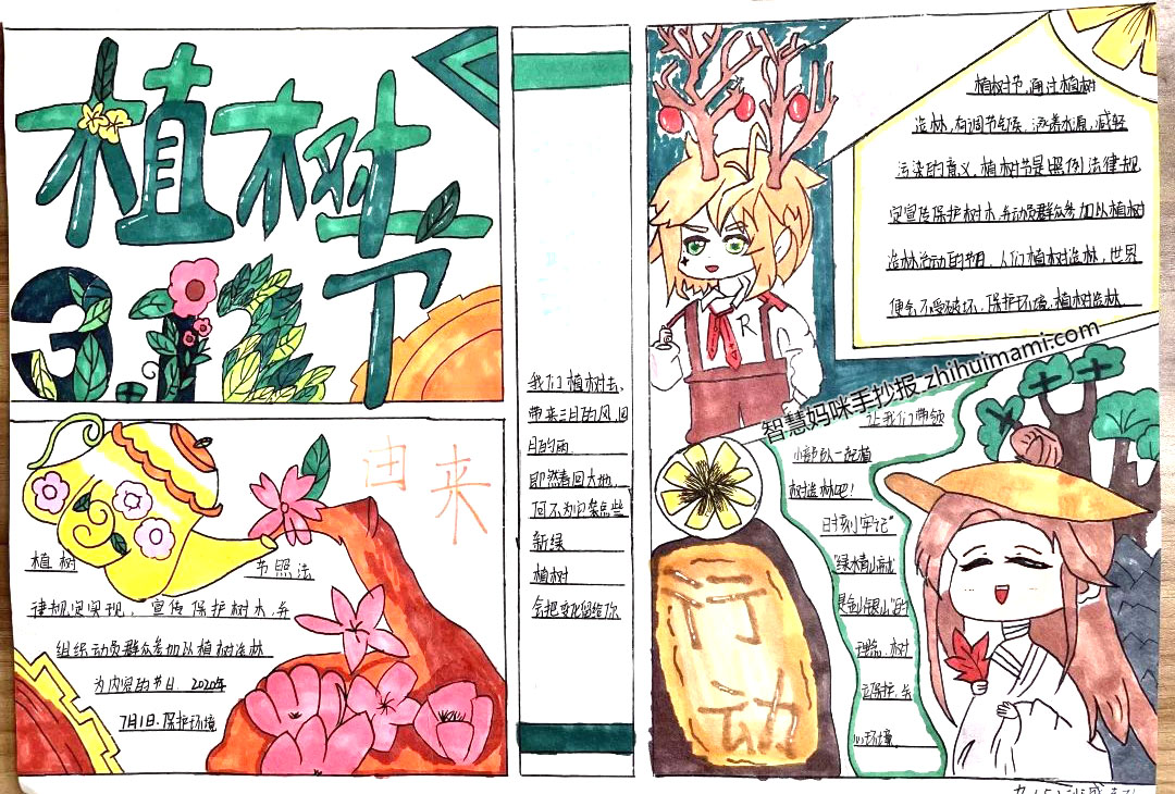 2022年植树节手抄报一等奖（6张）-图3