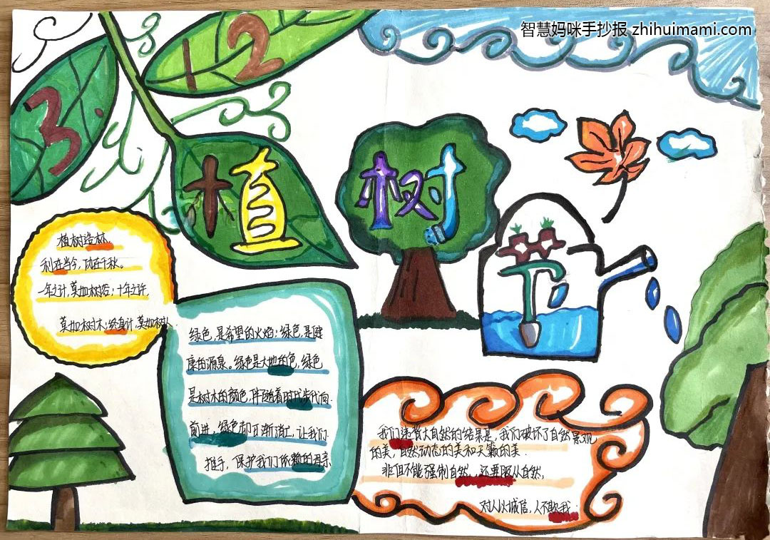 312植树节手抄报一等奖-图4