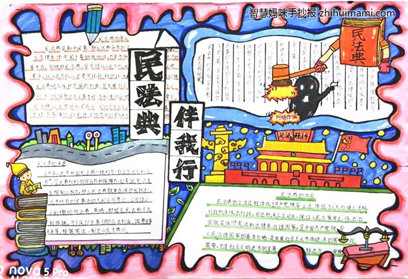 9张民法典的手抄报绘画一等奖-图5