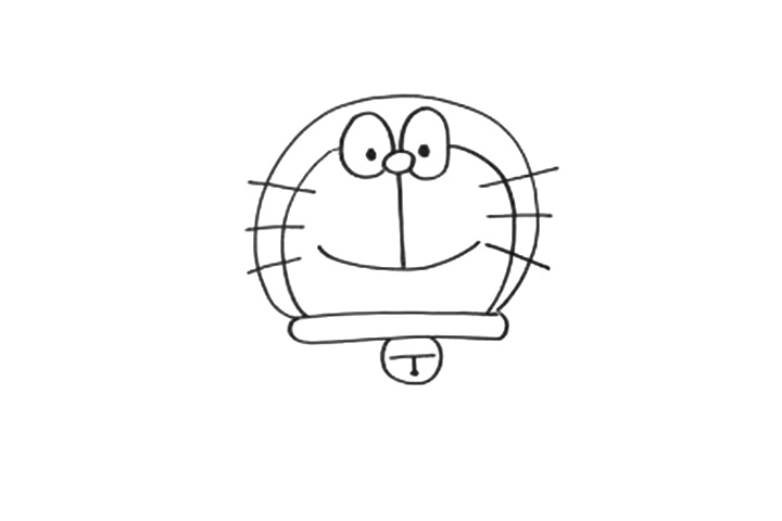 步骤5：给哆啦A梦加上胡须