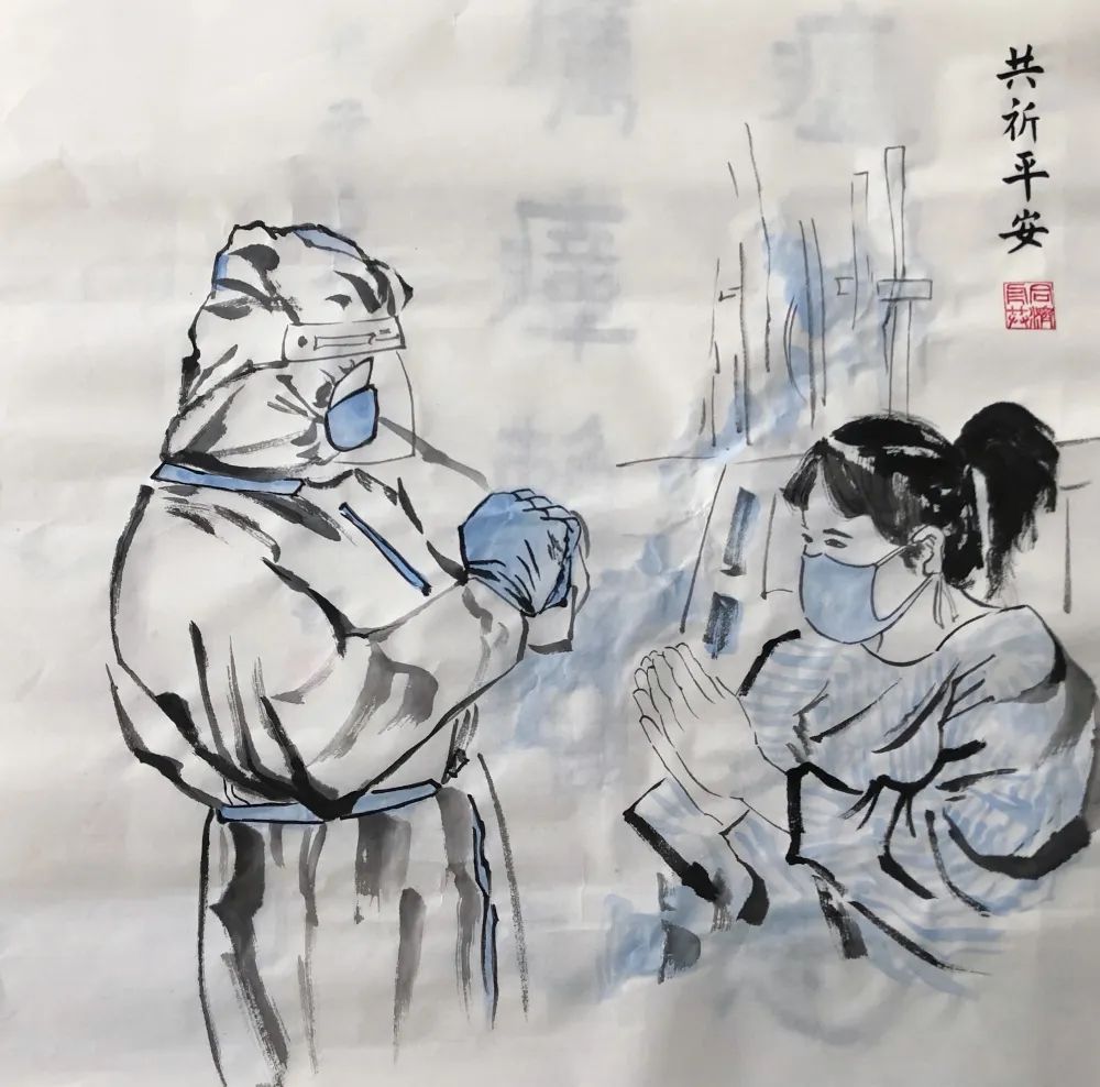 以“艺”抗“疫”！抗疫主题绘画作品
