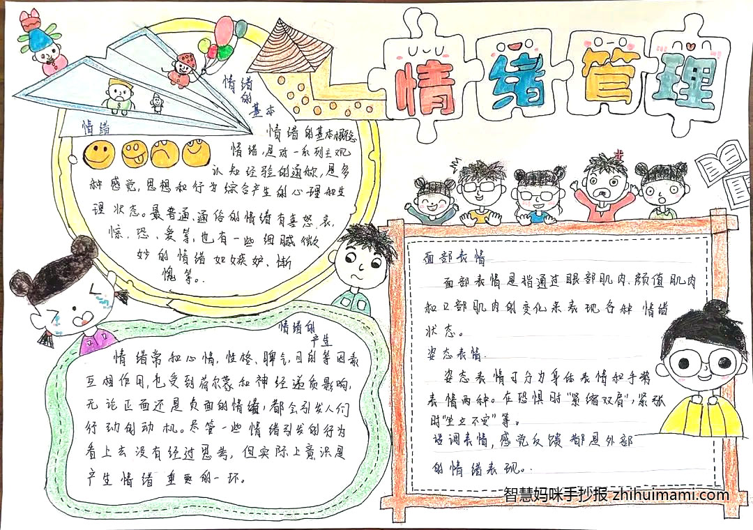 12张关于情绪管理的手抄报绘画-图8