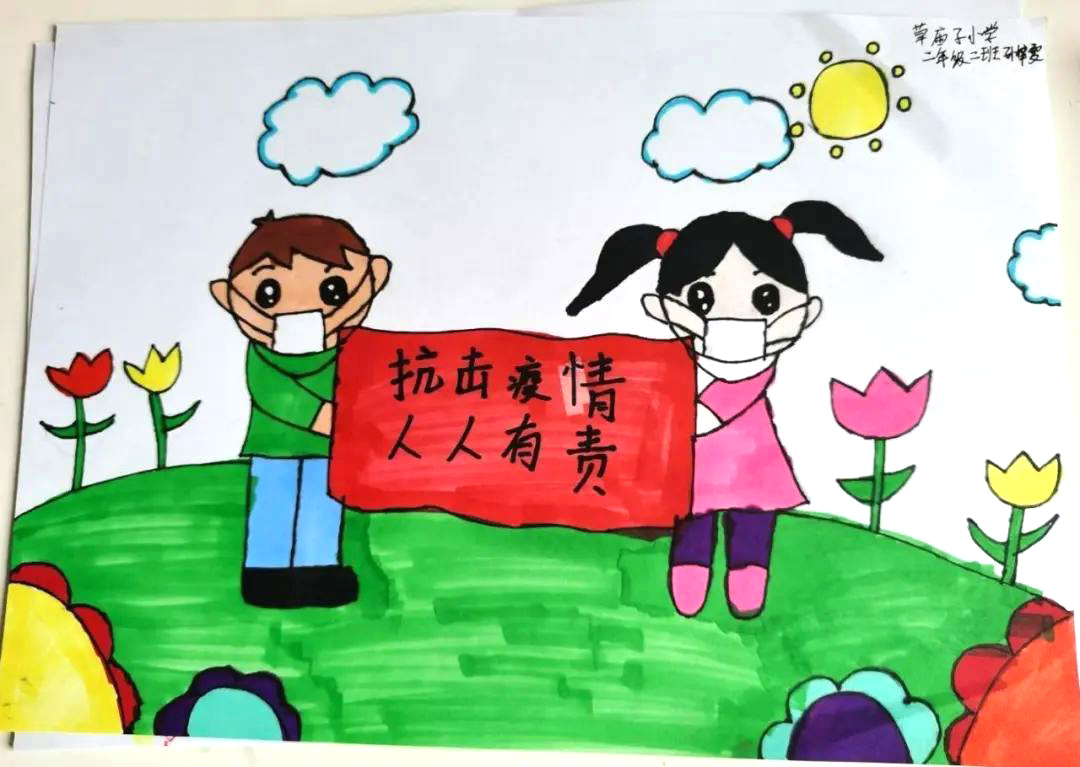 抗击疫情 中小学抗疫绘画作品展-图3