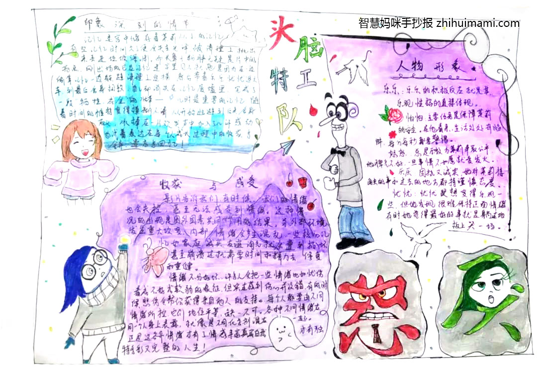头脑特工队手抄报绘画（8张）-图7