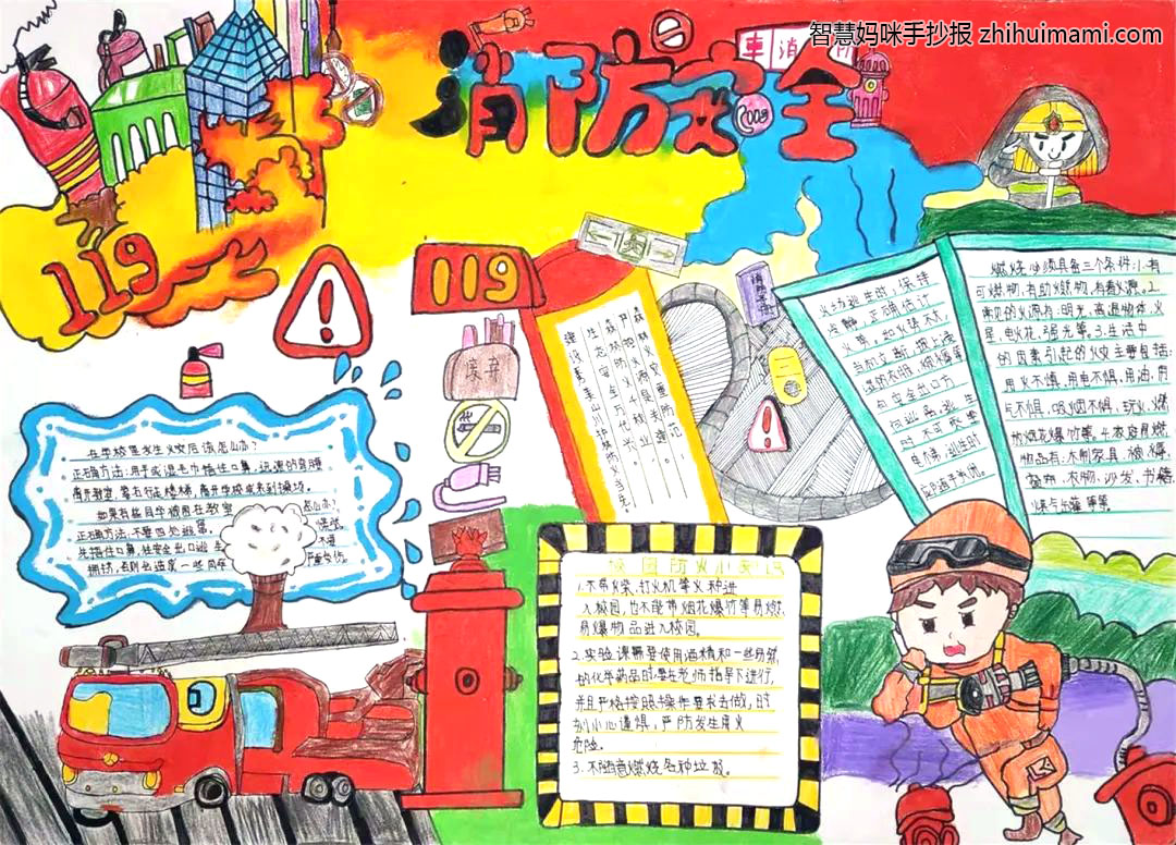致敬消防英雄手抄报绘画一等奖（12张）-图11