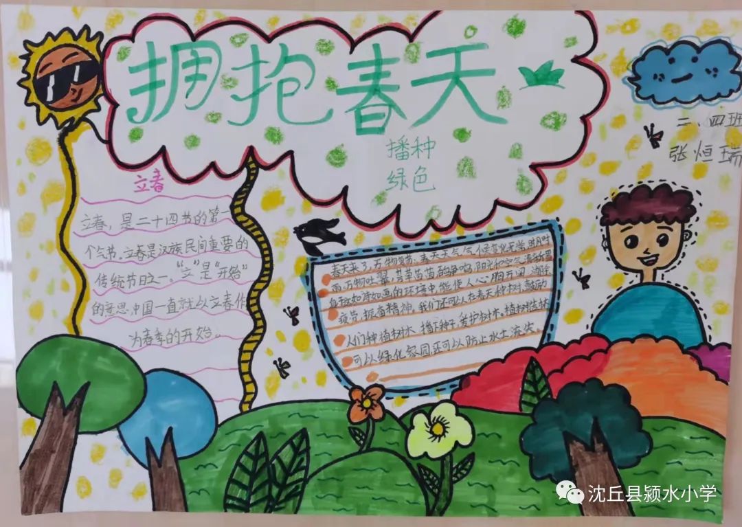 春天主题绘画拥抱春天儿童画（13张）-图12