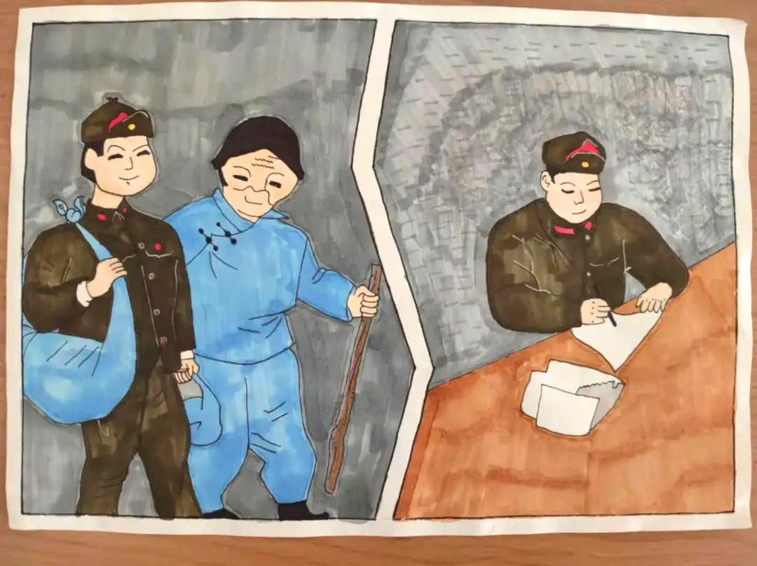 「雷锋精神，我辈继承」学习雷锋主题儿童画（10张）-图1