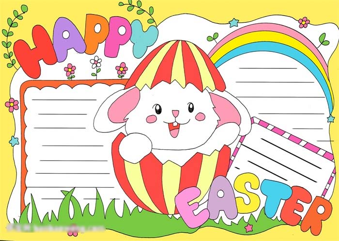 英语复活节手抄报教程