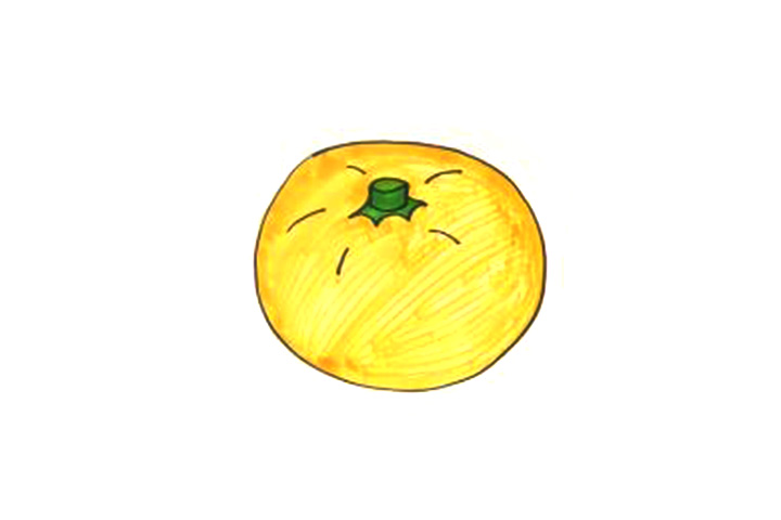 最简单的橘子画法