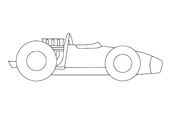 一步一步学画卡通赛车简笔画-图4