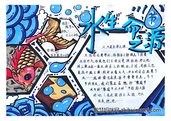“节水中国 你我同行”中国水周主题手抄报（7张）-图1
