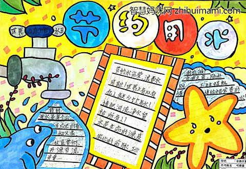 “节水中国 你我同行”中国水周主题手抄报（7张）-图6