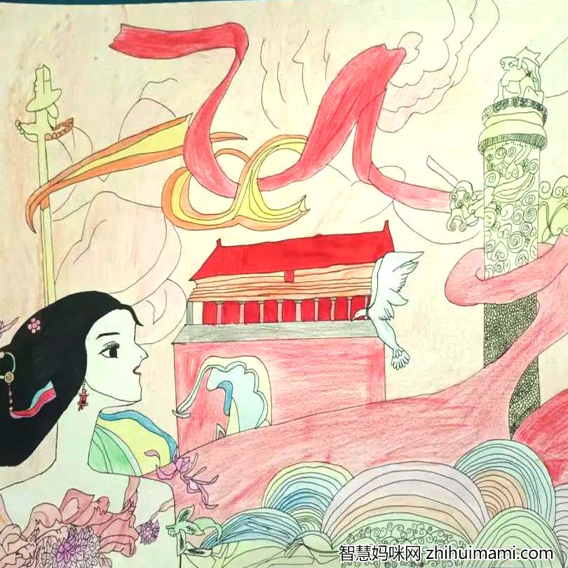 喜迎二十大绘画优秀作品7张-图6