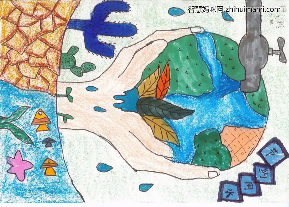 2022年节约用水主题创意画-图2