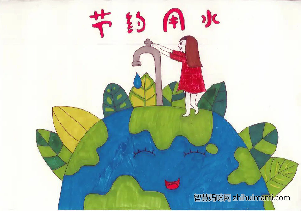 2022年节约用水主题创意画-图5