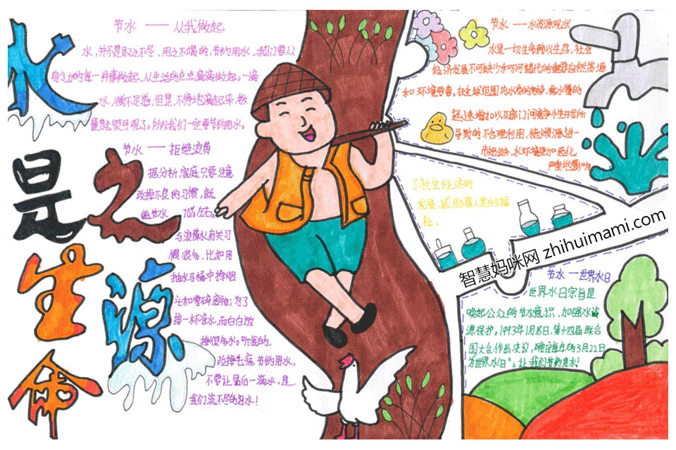 2022年世界水日主题手抄报一等奖（6张）-图5