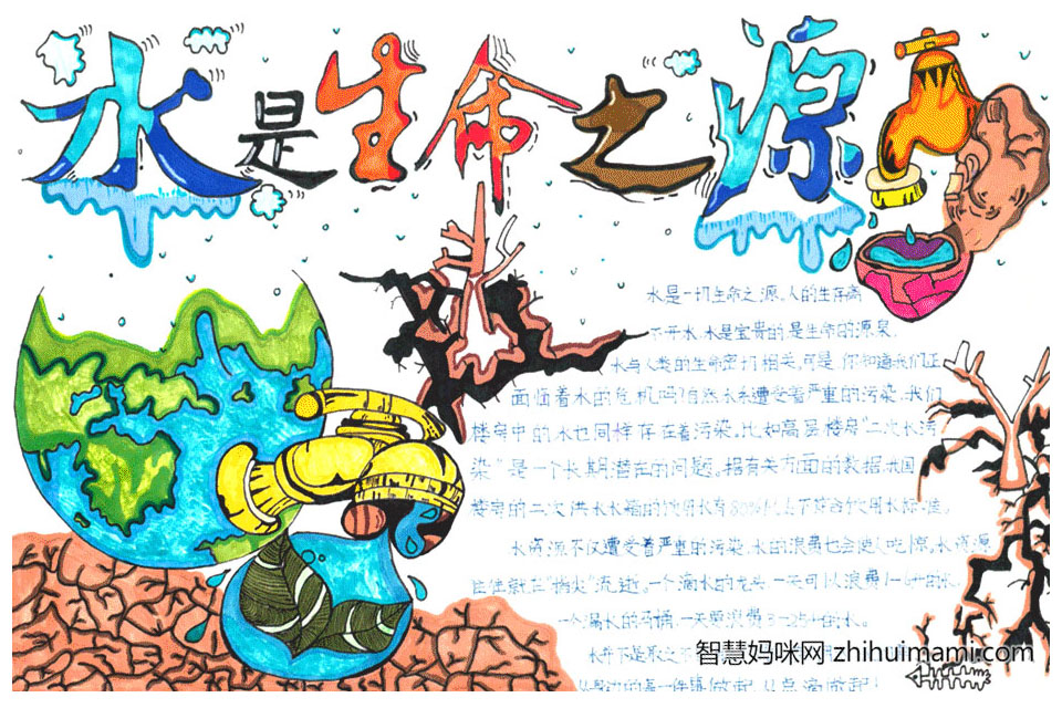 2022年世界水日主题手抄报一等奖（6张）-图6