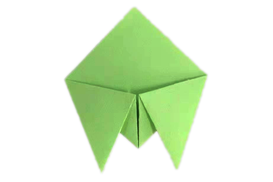 步骤6：另一角也以同样的方法折叠，得到图中所示的形状。