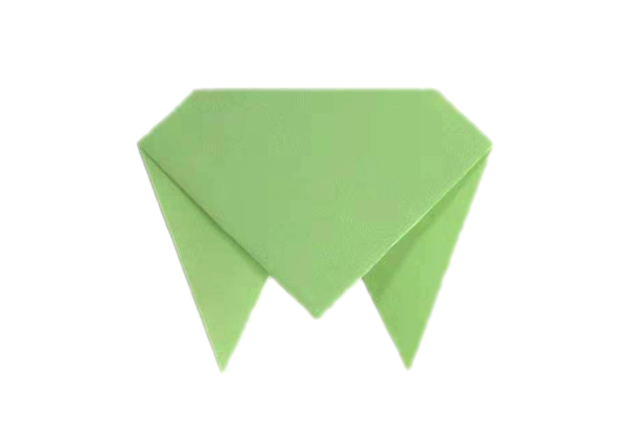 步骤9：将其翻过来就得到图中所示的形状。