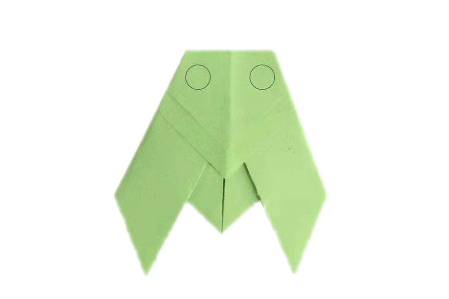 步骤15：最后可以给知了画出眼睛，也可以准备黑色的纸张，剪出眼睛的形状，再贴上去。