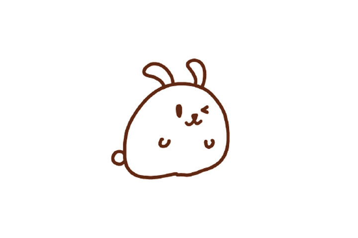 简单四步画可爱的小肥兔子-图3