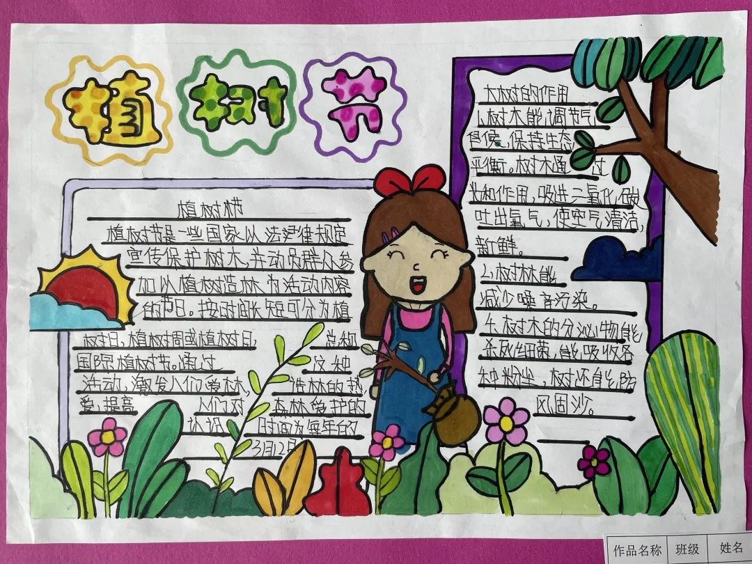 3月12日植树节手抄报简单-图3
