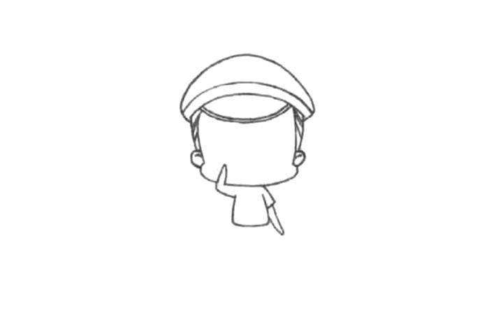 5步画出可爱的人民警察-图3