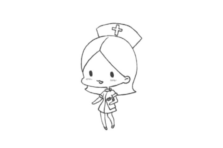 5步画出可爱的护士-图4