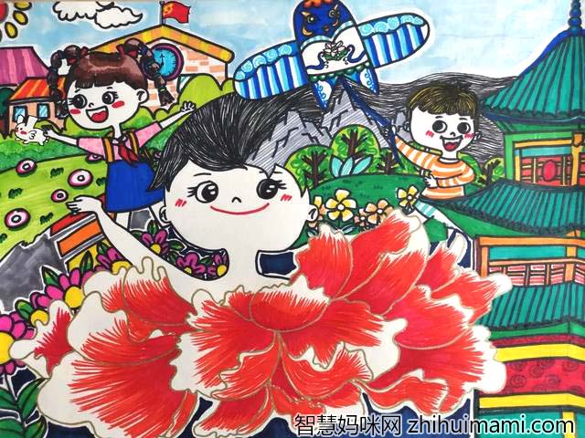 “喜迎二十大”主题绘画精选作品欣赏-图2