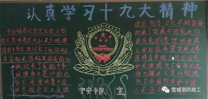 关于二十大的黑板报设计图（10张）-图5