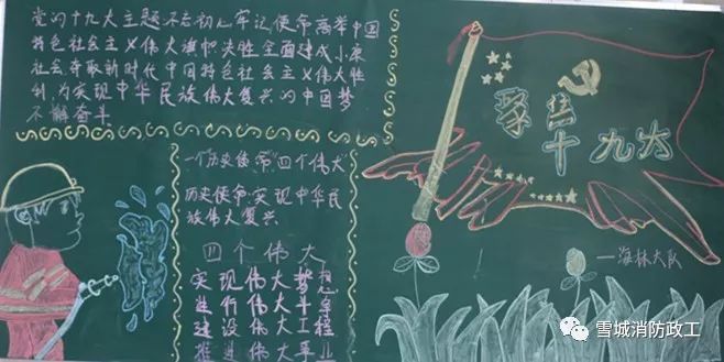 关于二十大的黑板报设计图（10张）-图4