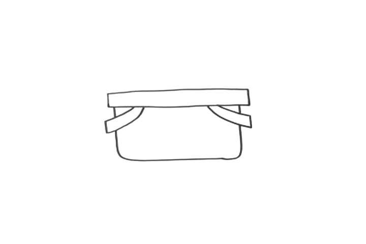 步骤2：接下来画出篮子的提手部分