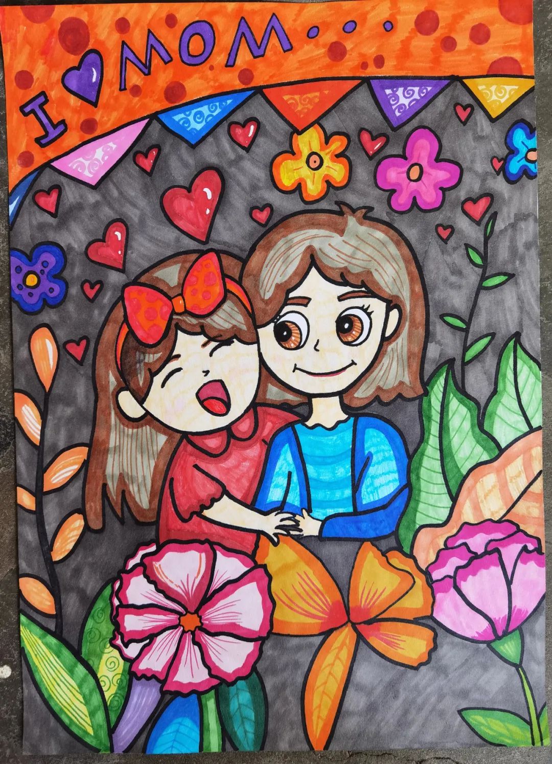 以感恩为主题的儿童画一等奖（10张）-图7