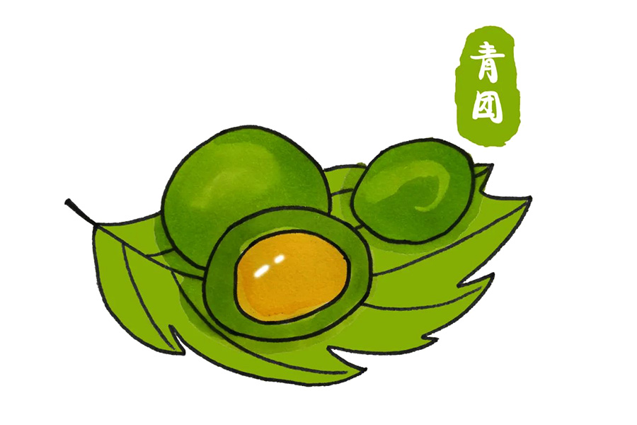 简单6步学画清明节美食青团简笔画