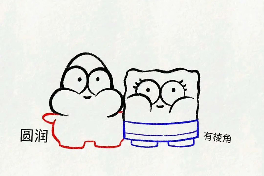 好朋友派大星和海绵宝宝的简笔画教程（7步）-图4