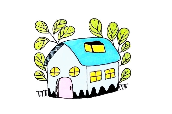 梦幻小房子简笔画图片（8张）-图2